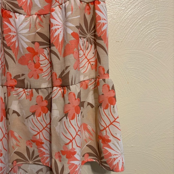 Orange Cream Tiered Ruffle Midi Dress - Picture 7 of 9